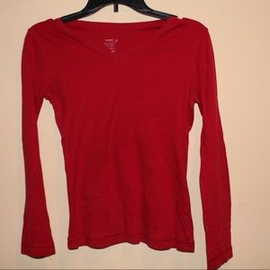 Red long sleeve shirt